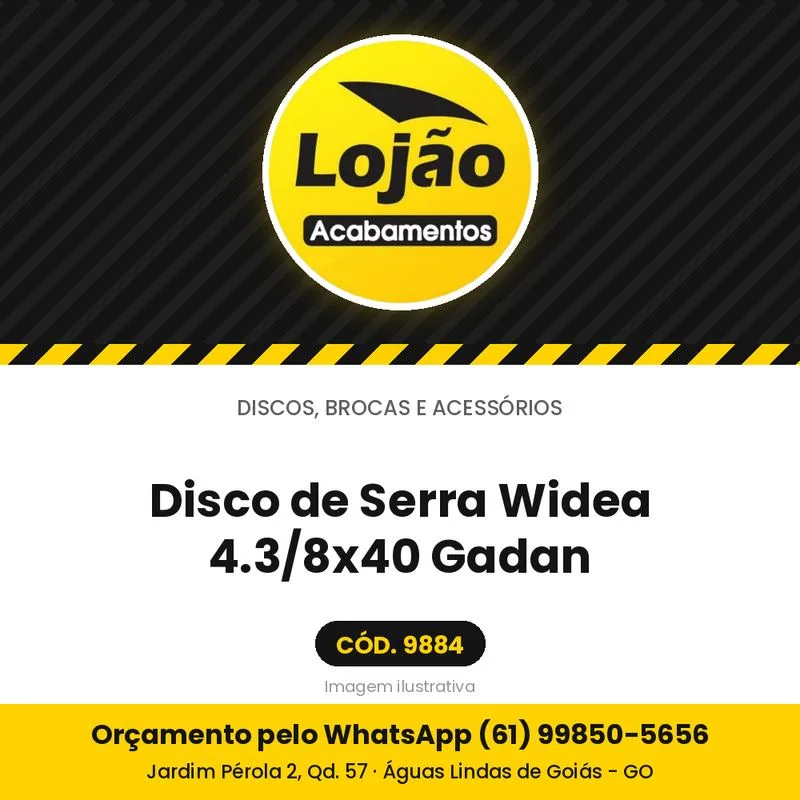 Disco de Serra Widea 4.3/8x40 Gadan