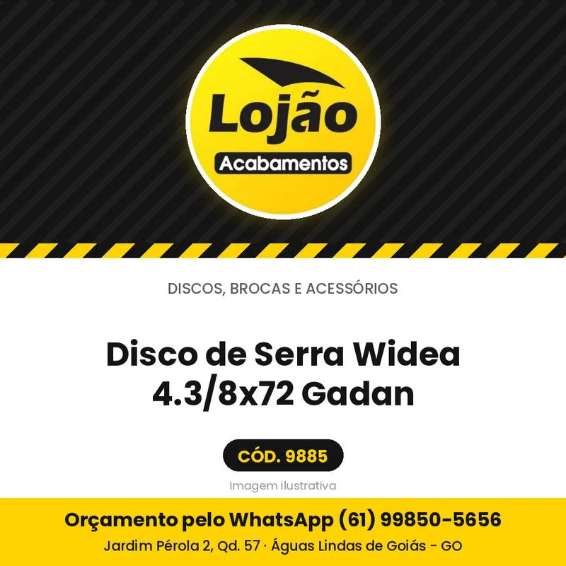 Disco de Serra Widea 4.3/8x72 Gadan