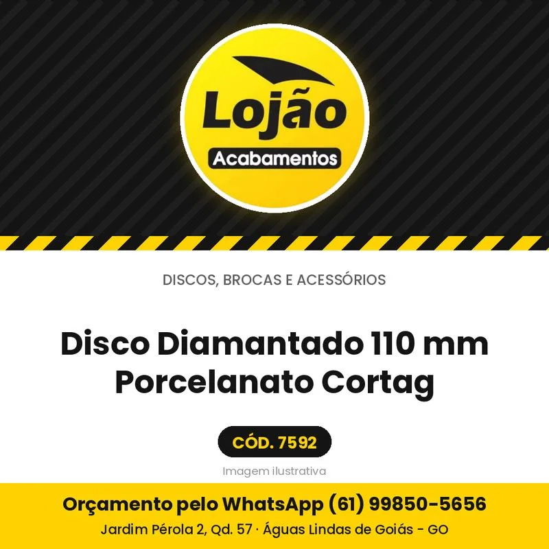 Disco Diamantado 110 mm Porcelanato Cortag