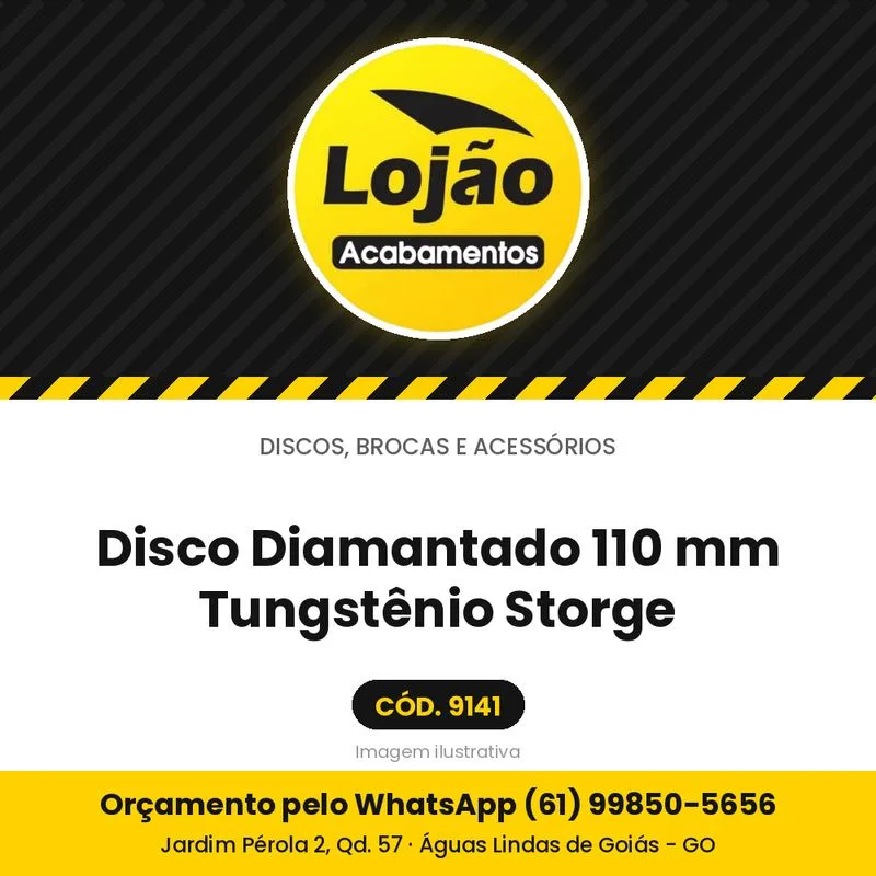 Disco Diamantado 110 mm Tungstênio Storge