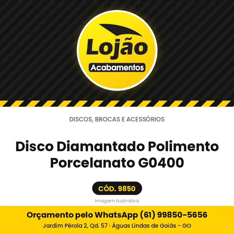 Disco Diamantado Polimento Porcelanato G0400