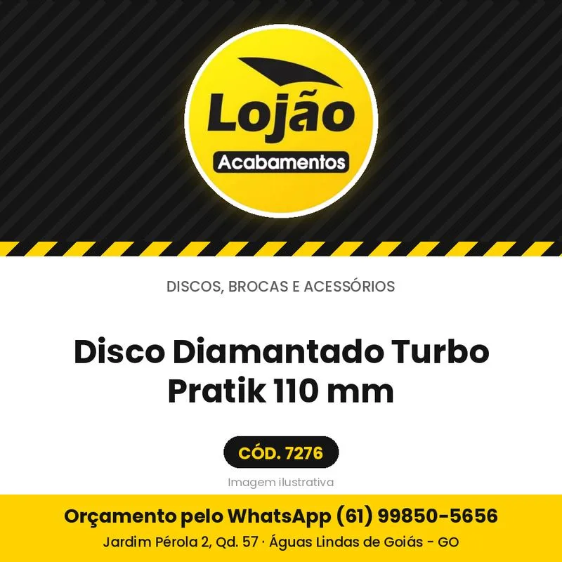 Disco Diamantado Turbo Pratik 110 mm
