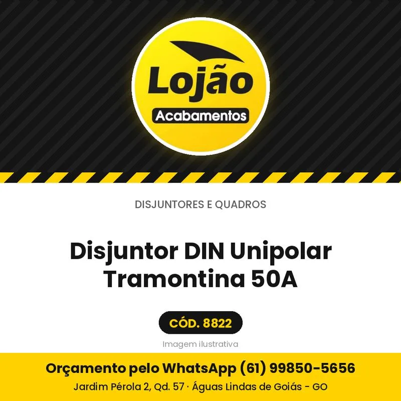 Disjuntor DIN Unipolar Tramontina 50A