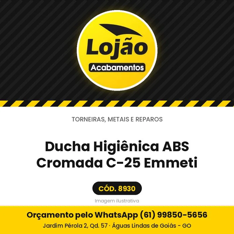 Ducha Higiênica ABS Cromada C-25 Emmeti