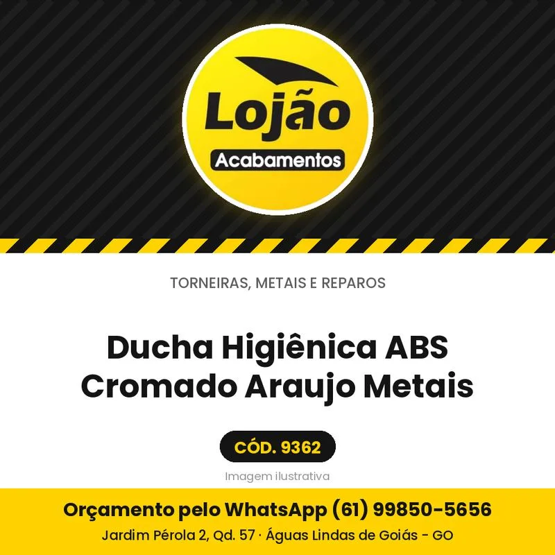 Ducha Higiênica ABS Cromado Araujo Metais