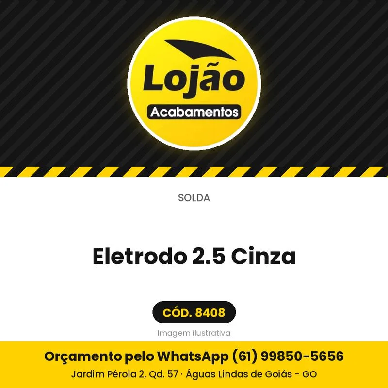Eletrodo 2.5 Cinza