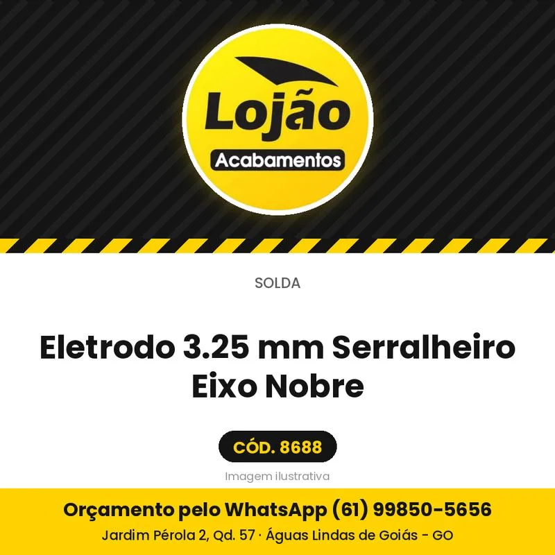 Eletrodo 3.25 mm Serralheiro Eixo Nobre