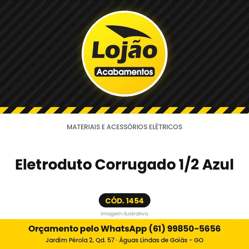Eletroduto Corrugado 1/2 Azul