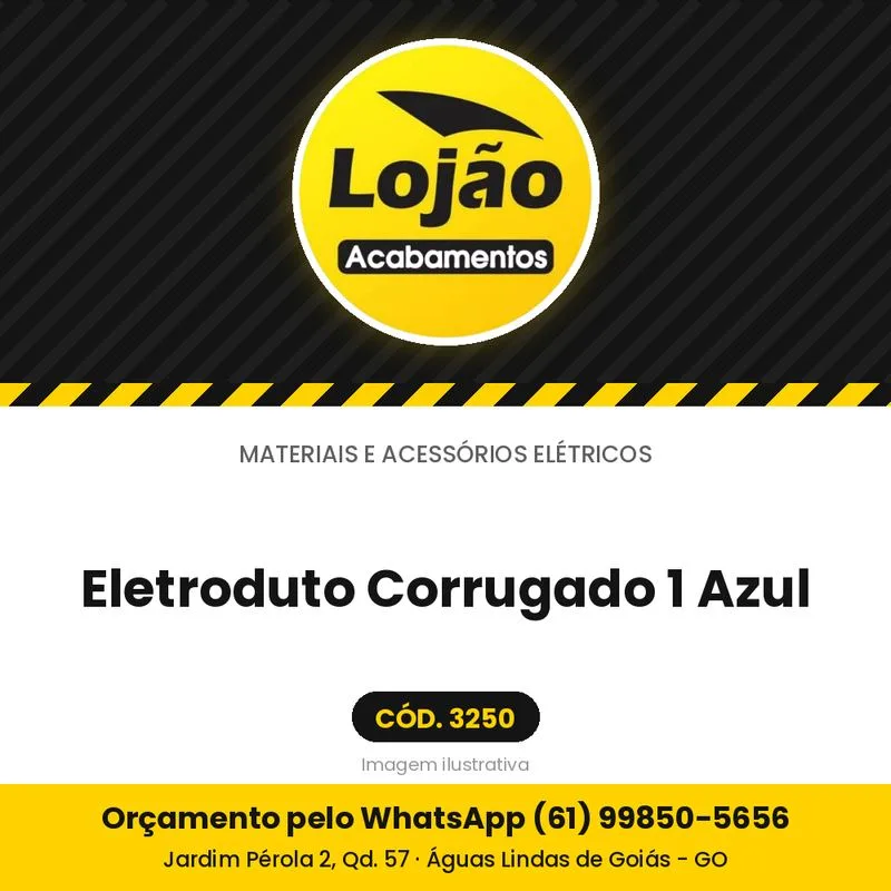 Eletroduto Corrugado 1 Azul