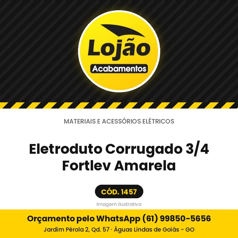 Eletroduto Corrugado 3/4 Fortlev Amarela