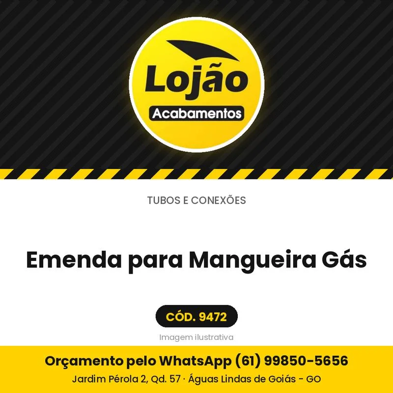 Emenda para Mangueira Gás