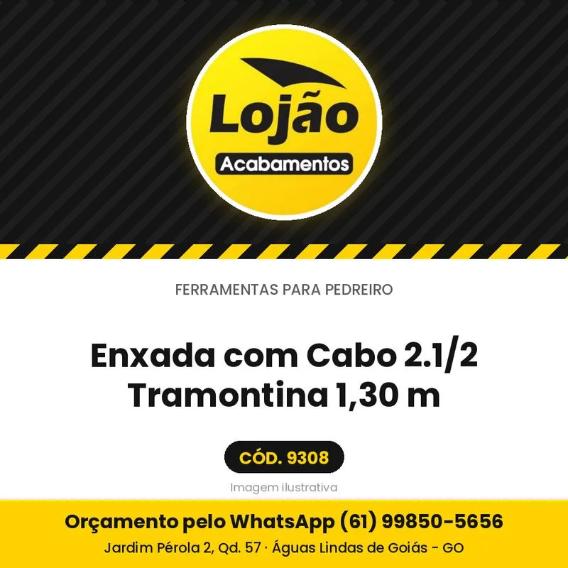 Enxada com Cabo 2.1/2 Tramontina 1,30 m