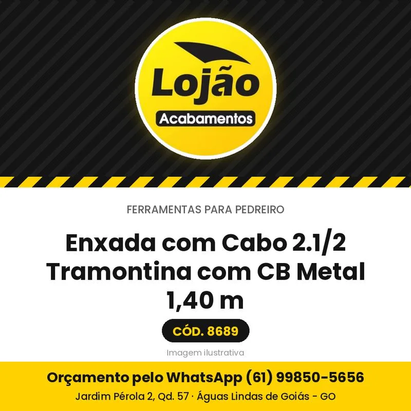 Enxada com Cabo 2.1/2 Tramontina com CB Metal 1,40 m