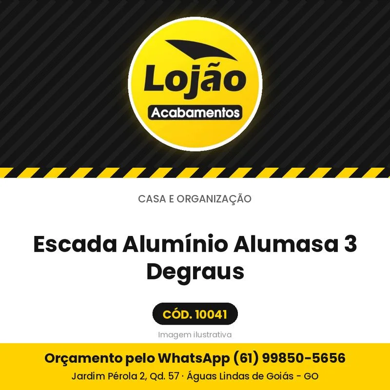 Escada Alumínio Alumasa 3 Degraus