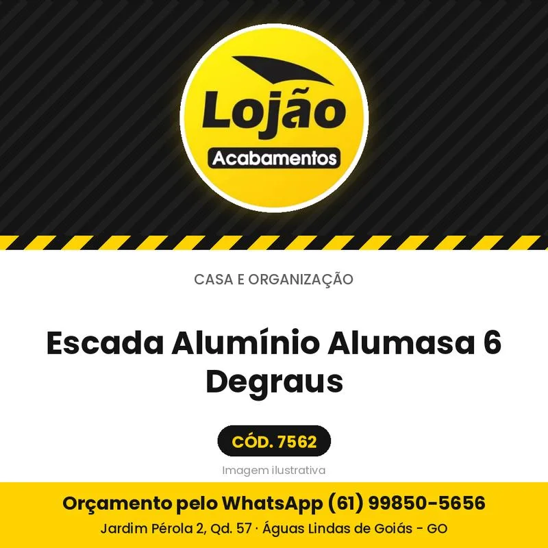 Escada Alumínio Alumasa 6 Degraus