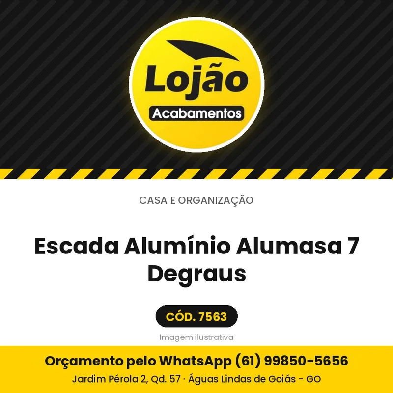 Escada Alumínio Alumasa 7 Degraus
