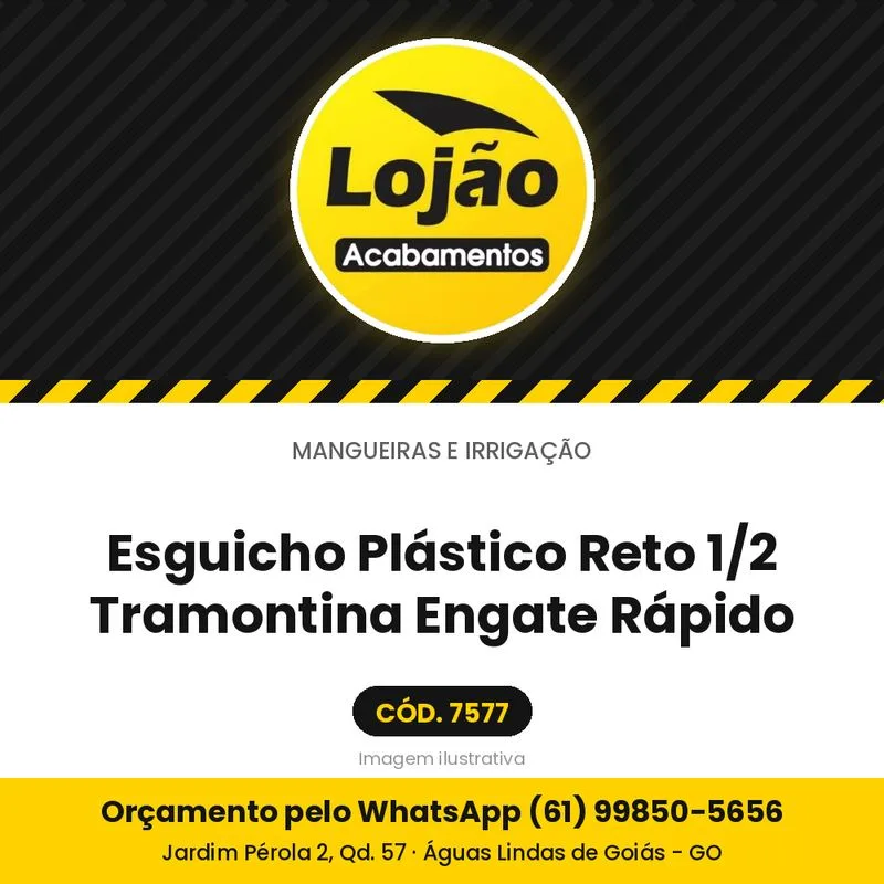 Esguicho Plástico Reto 1/2 Tramontina Engate Rápido