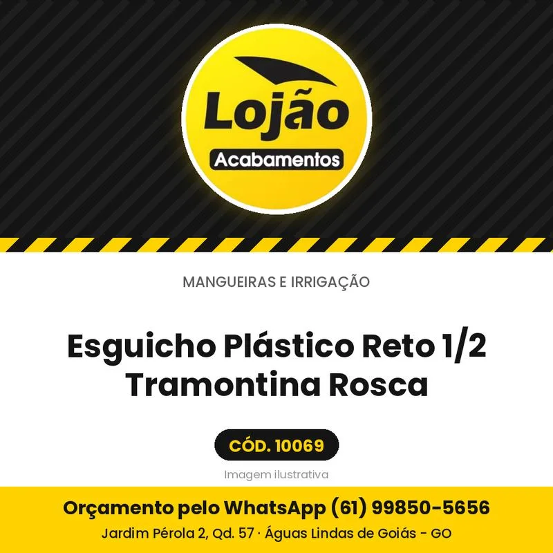 Esguicho Plástico Reto 1/2 Tramontina Rosca