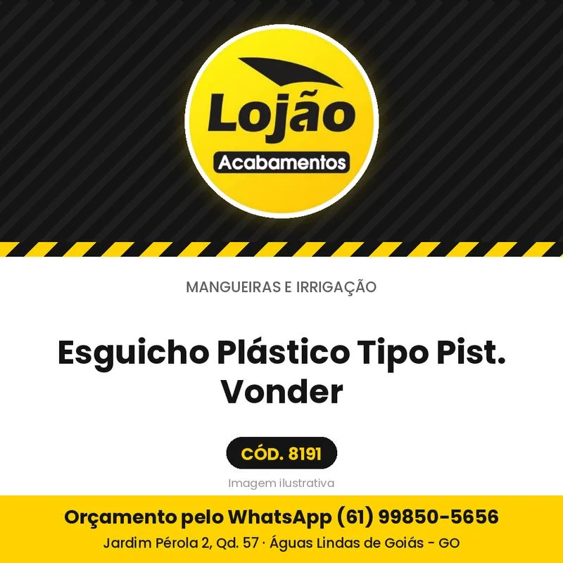 Esguicho Plástico Tipo Pist. Vonder