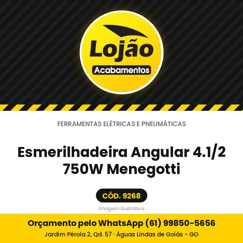 Esmerilhadeira Angular 4.1/2 750W Menegotti
