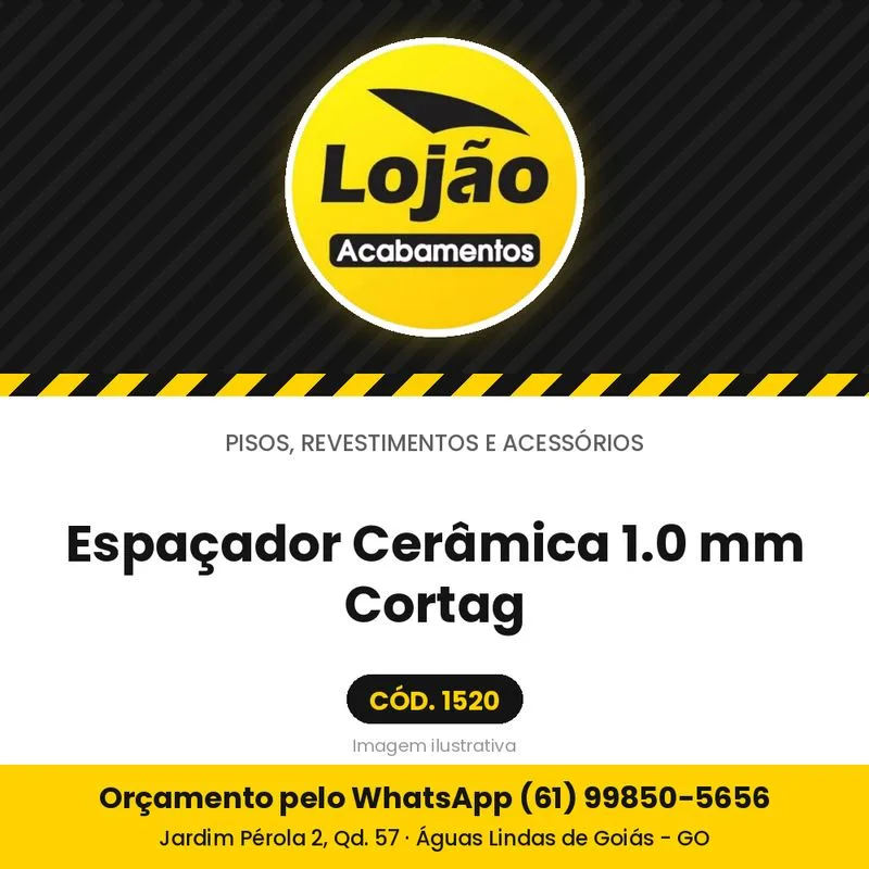 Espaçador Cerâmica 1.0 mm Cortag