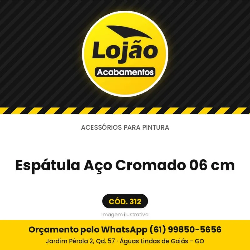 Espátula Aço Cromado 06 cm
