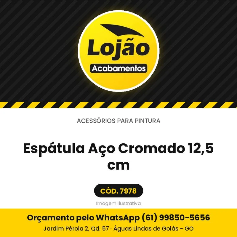 Espátula Aço Cromado 12,5 cm