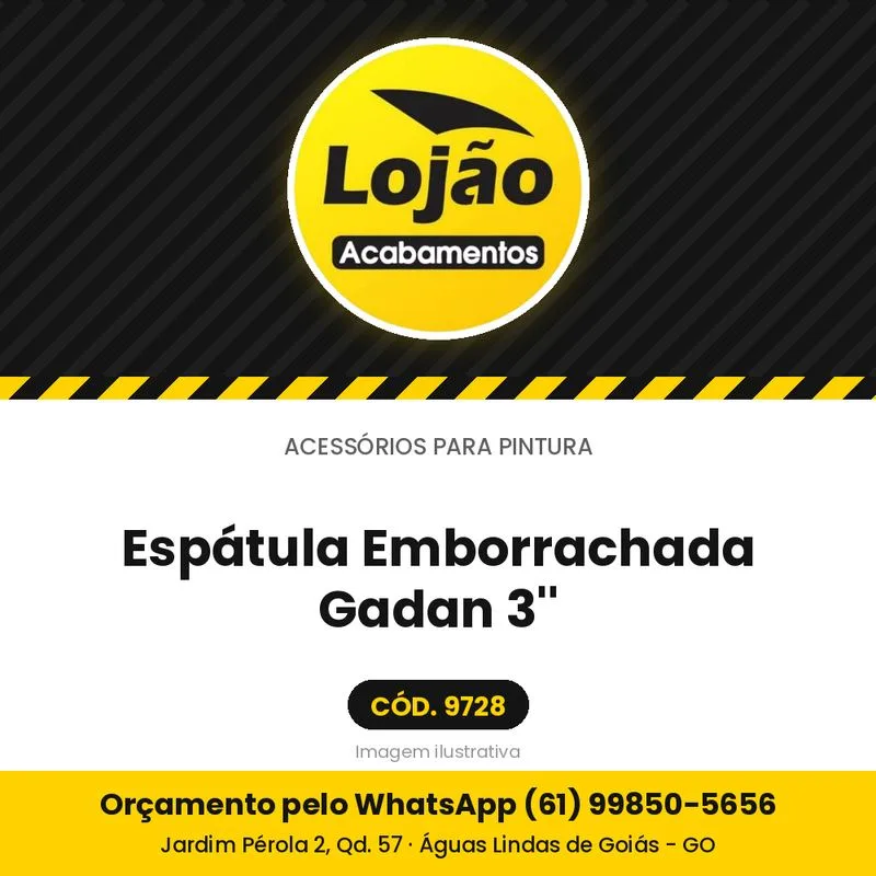 Espátula Emborrachada Gadan 3''