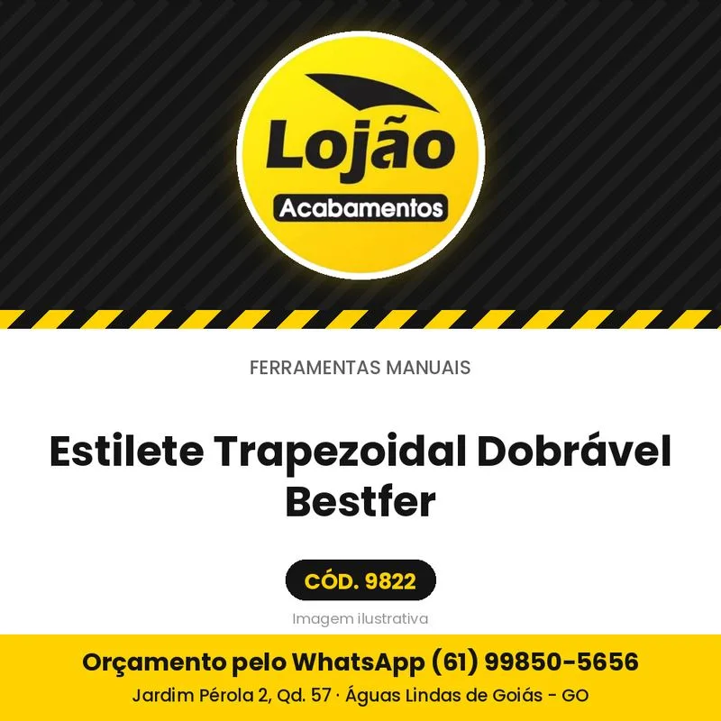 Estilete Trapezoidal Dobrável Bestfer