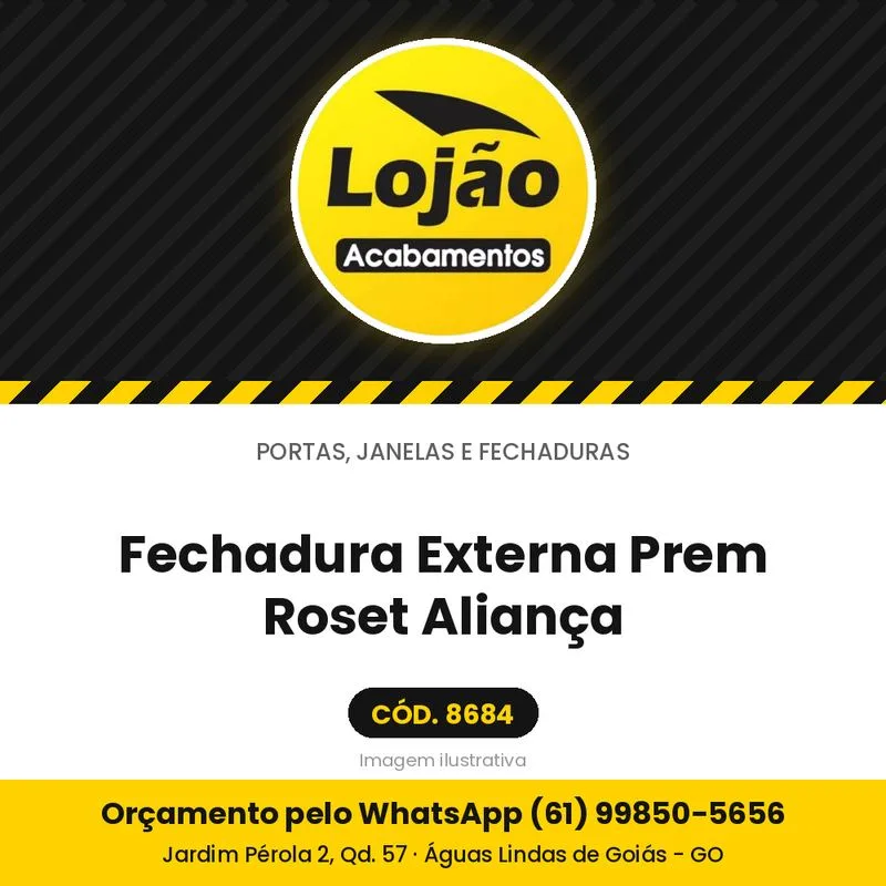 Fechadura Externa Prem Roset Aliança