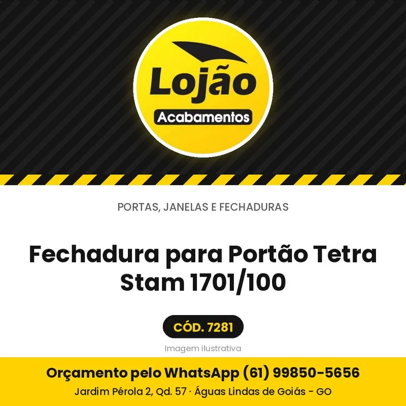 Fechadura para Portão Tetra Stam 1701/100