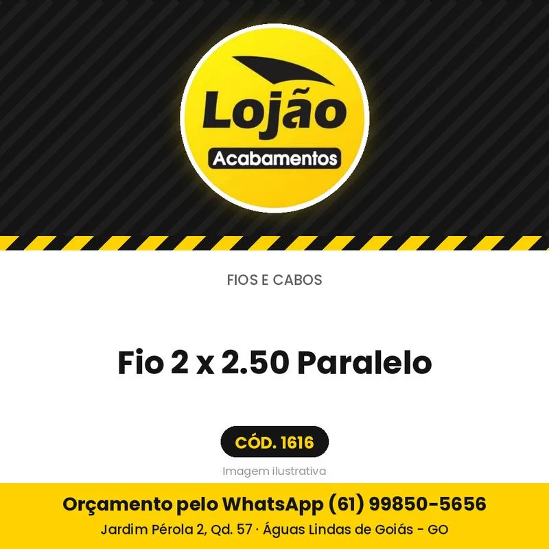 Fio 2 x 2.50 Paralelo