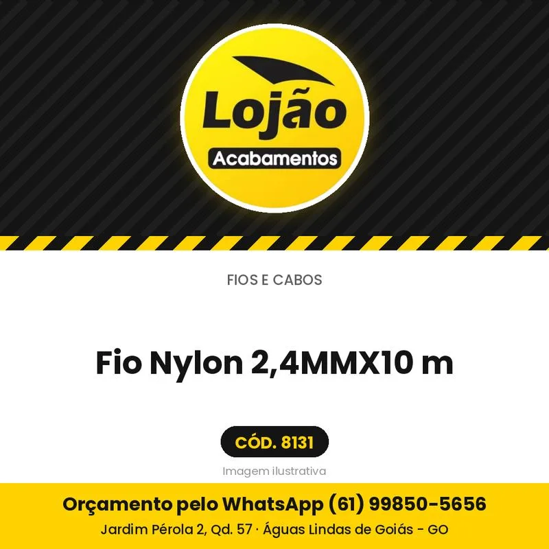 Fio Nylon 2,4MMX10 m