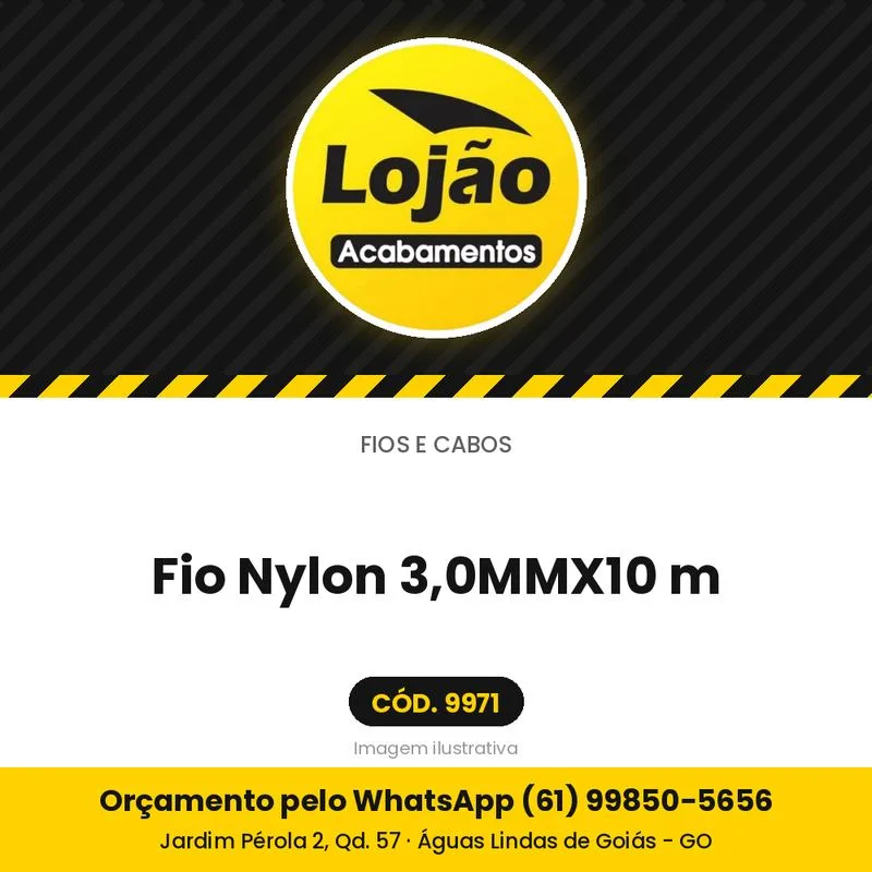 Fio Nylon 3,0MMX10 m