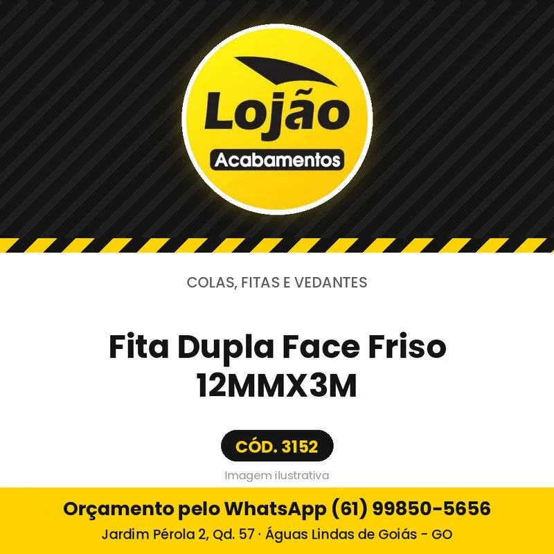 Fita Dupla Face Friso 12MMX3M