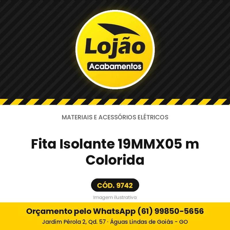 Fita Isolante 19MMX05 m Colorida