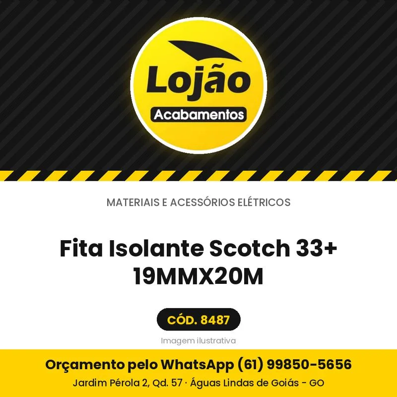 Fita Isolante Scotch 33+ 19MMX20M