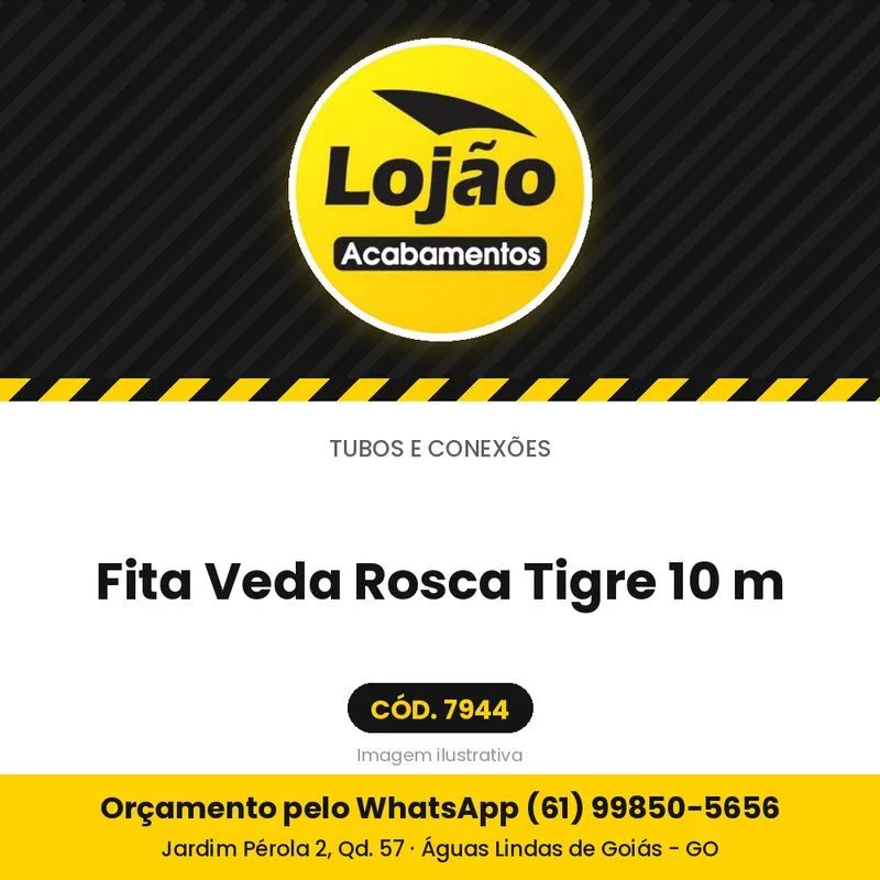 Fita Veda Rosca Tigre 10 m