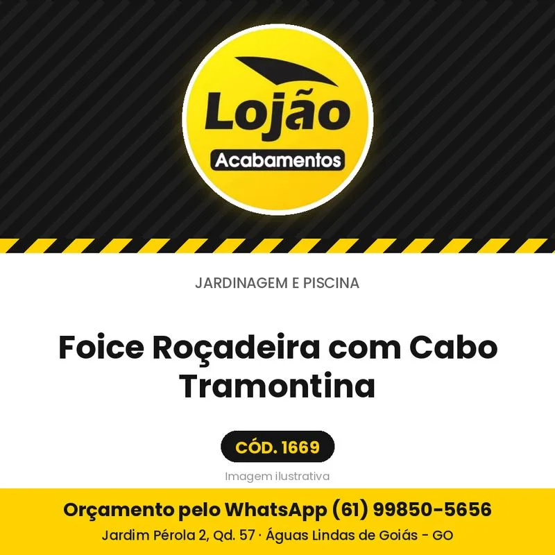 Foice Roçadeira com Cabo Tramontina