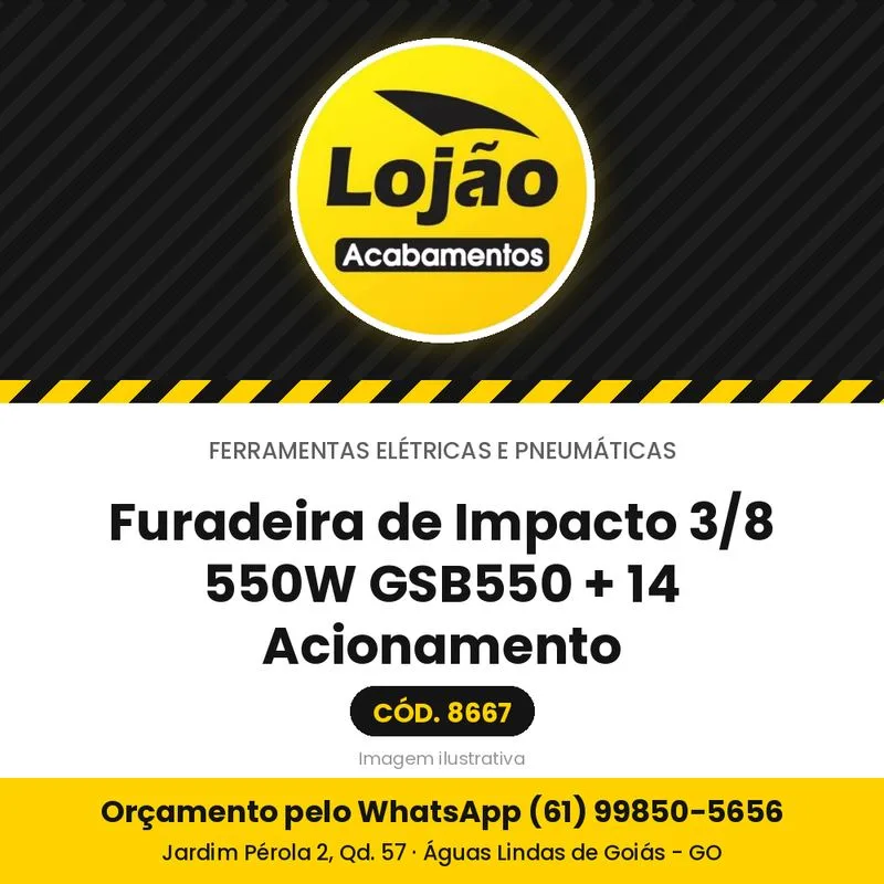 Furadeira de Impacto 3/8 550W GSB550 + 14 Acionamento