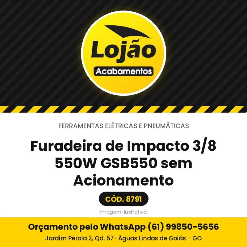 Furadeira de Impacto 3/8 550W GSB550 sem Acionamento