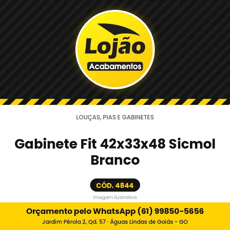 Gabinete Fit 42x33x48 Sicmol Branco
