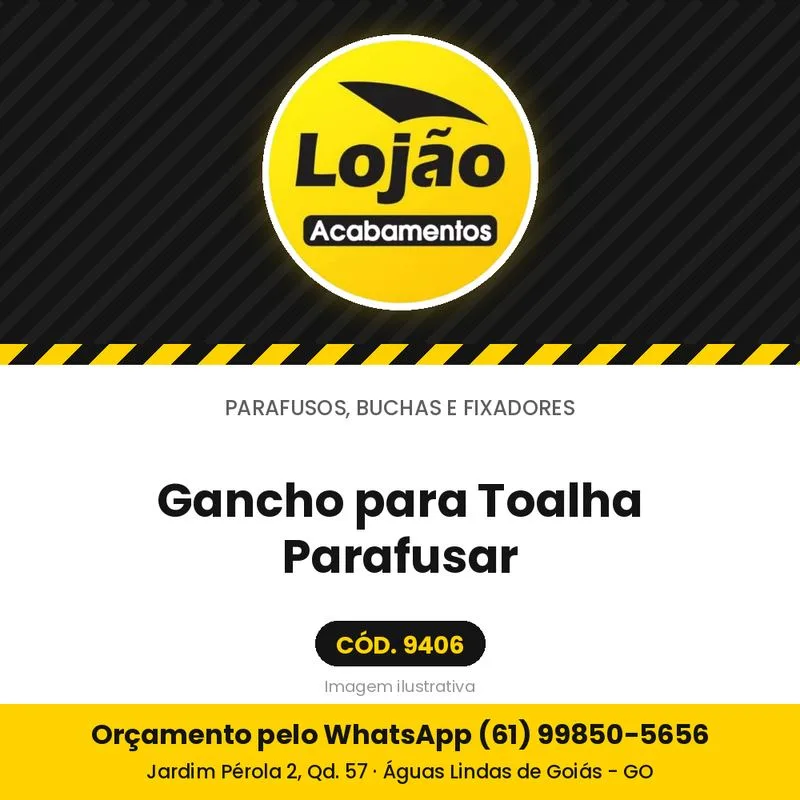 Gancho para Toalha Parafusar