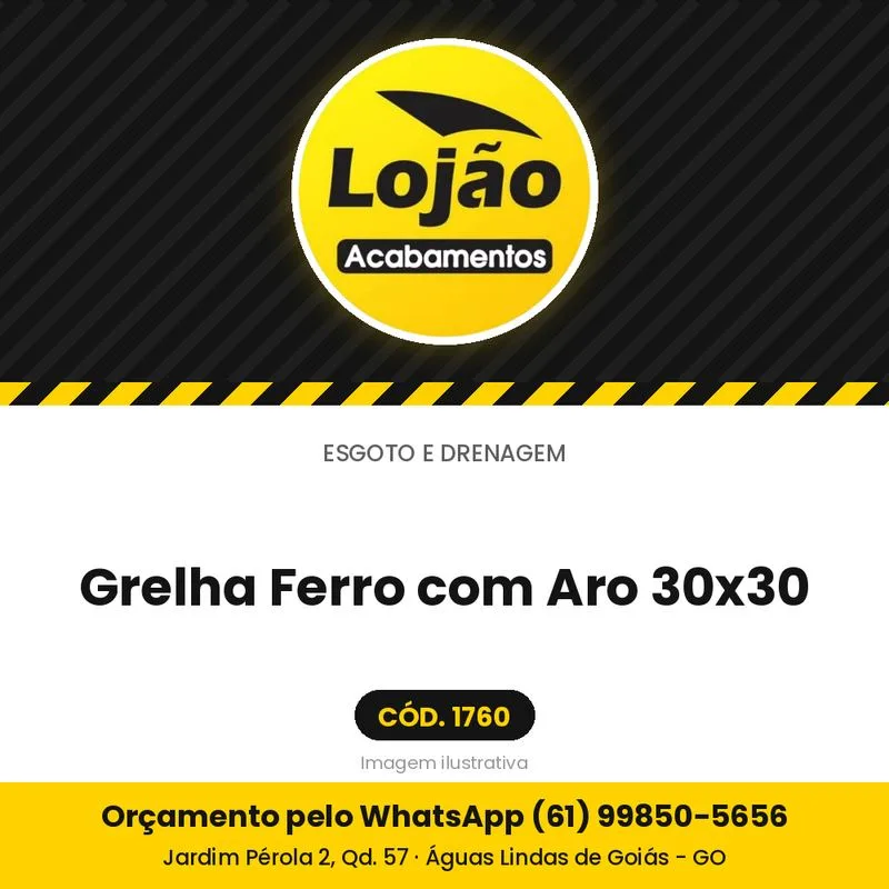 Grelha Ferro com Aro 30x30
