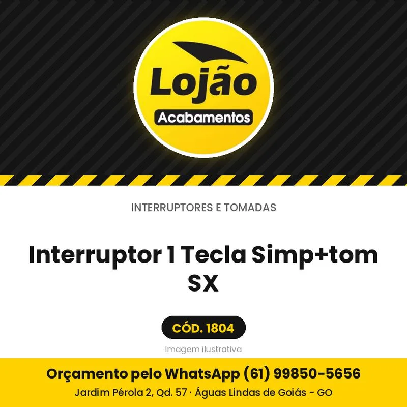 Interruptor 1 Tecla Simp+tom SX