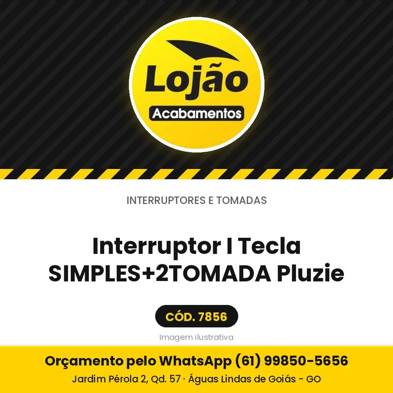 Interruptor I Tecla SIMPLES+2TOMADA Pluzie