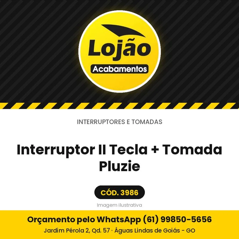 Interruptor II Tecla + Tomada Pluzie