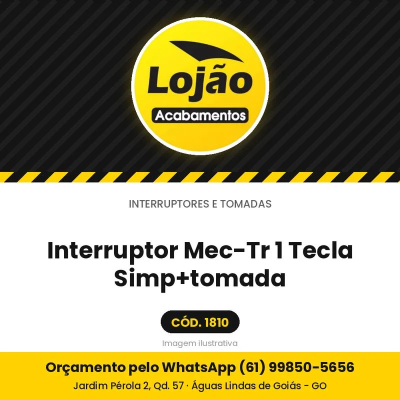 Interruptor Mec-Tr 1 Tecla Simp+tomada