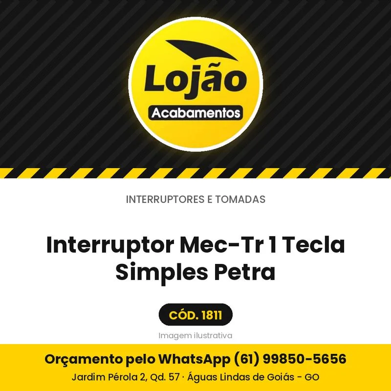 Interruptor Mec-Tr 1 Tecla Simples Petra