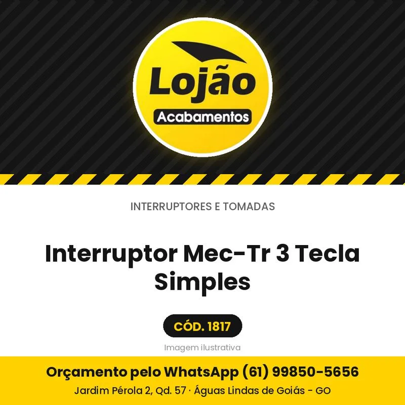 Interruptor Mec-Tr 3 Tecla Simples